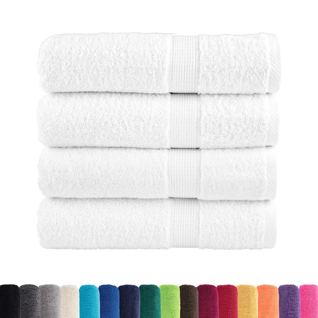 Vidaxl Bath Towels Solund 4 St 600 G m² 70x140 cm hvit