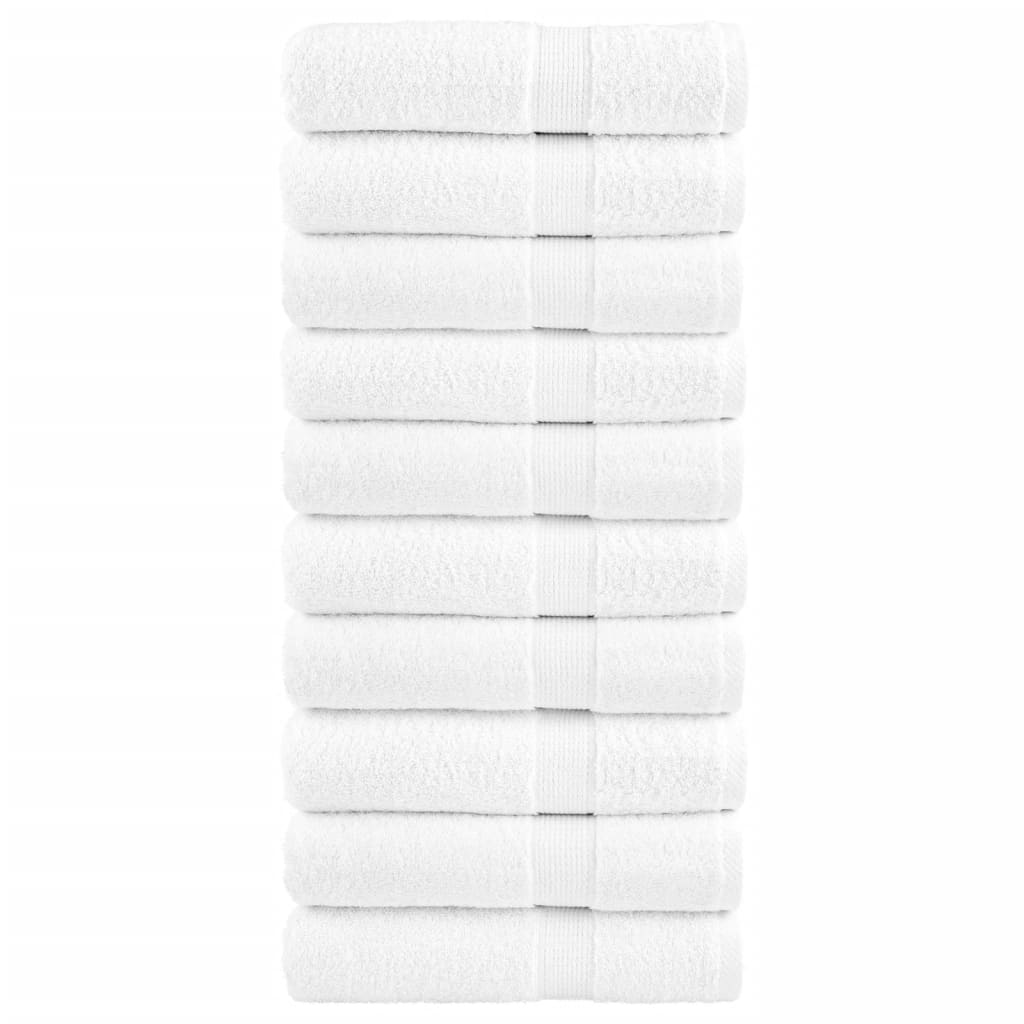 Toallas de baño Vidaxl Solund 10 st 600 g m² 100x150 cm blanco