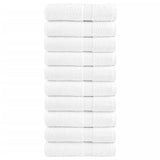 Vidaxl Bad Towel Folitie 10 st 600 g m² ass 100x150 cm wäiss