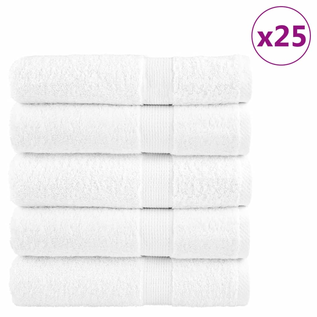 Vidaxl Bath towels Solund 25 st 600 g m² 100x150 cm white