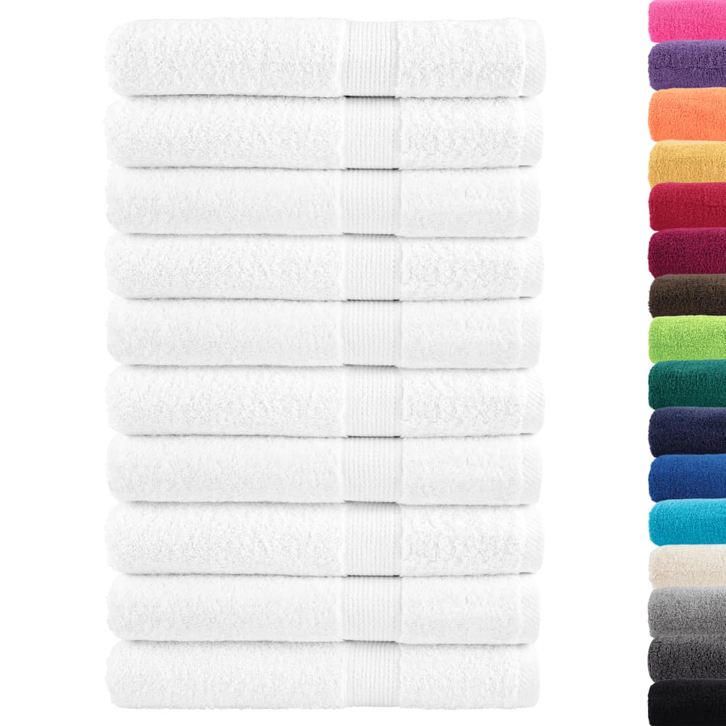 VidaXL Saunatücher Solund 10 Stück 600 g m² 80x200 cm weiß