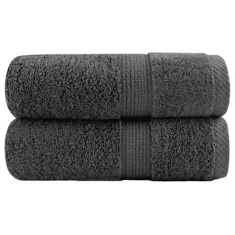 Vidaxx Premium Waschlappen Solid 2 Stück Anthrazit 30x30 cm 600 g m²