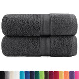 Vidaxx Premium Waschlappen Solid 2 Stück Anthrazit 30x30 cm 600 g m²