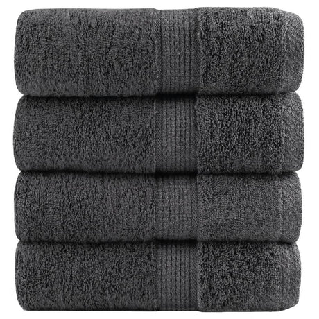 Vidaxx Premium Waschlappen Solid 4 Stück Anthrazit 30x30 cm 600 g m²
