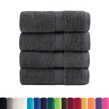 Vidaxx Premium Waschlappen Solid 4 Stück Anthrazit 30x30 cm 600 g m²