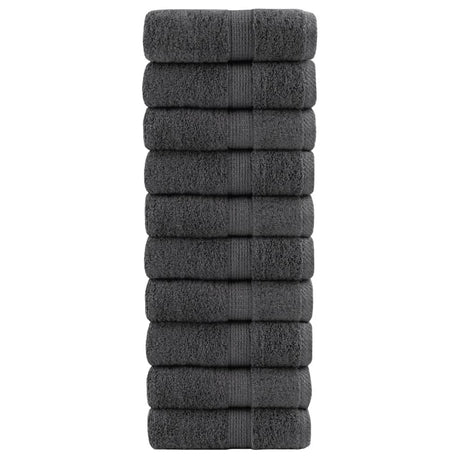 Vidaxx Premium Waschlappen Solund 10 Stück Anthrazit 30x30 cm 600 g m²