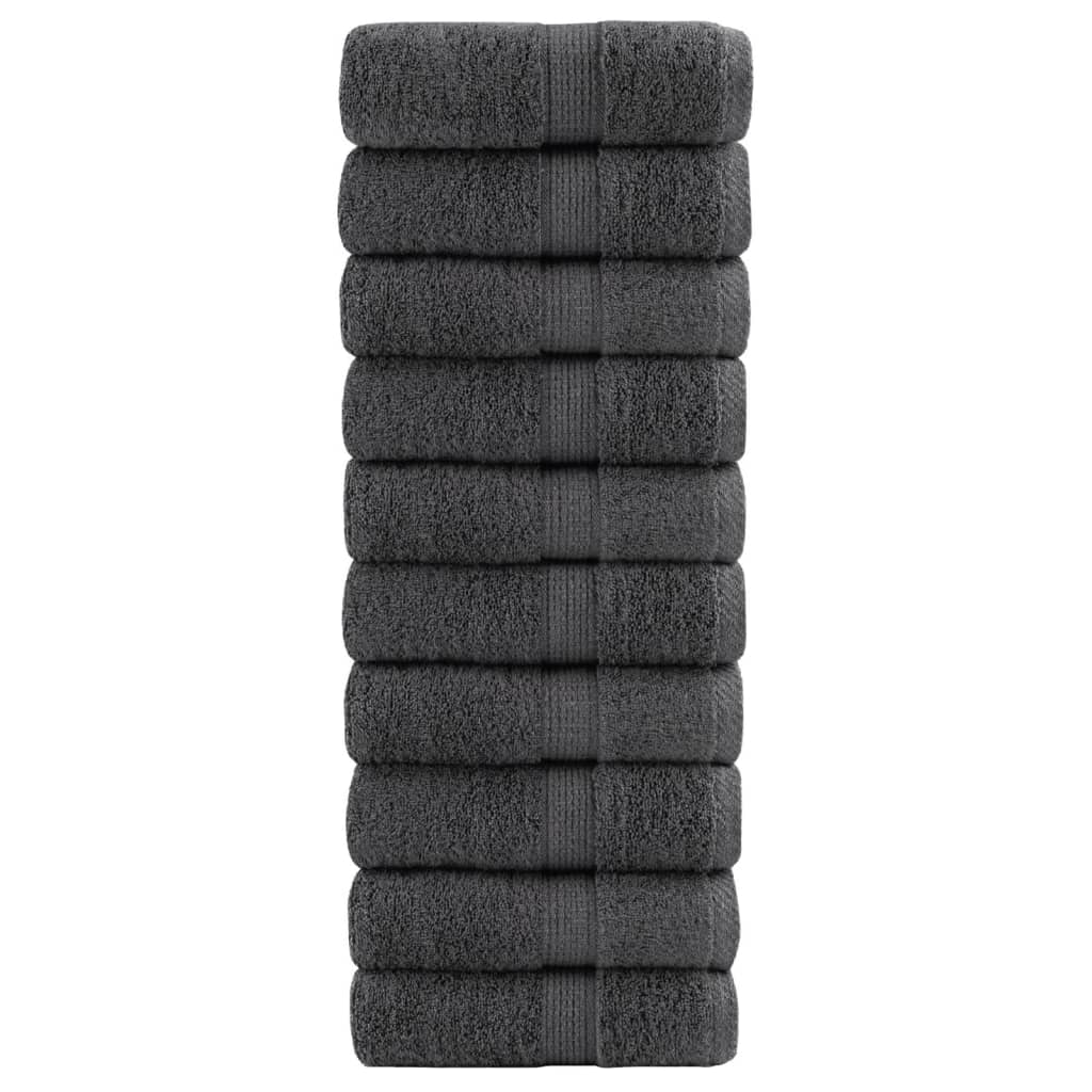 Vidaxl Guest Wipes Solund 10st 600g m² 30x30cm Anthracite -farget