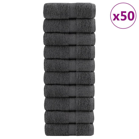 Vidaxx Premium Waschlappen Solund 50 Stück Anthrazit 30x30cm 600 g m²