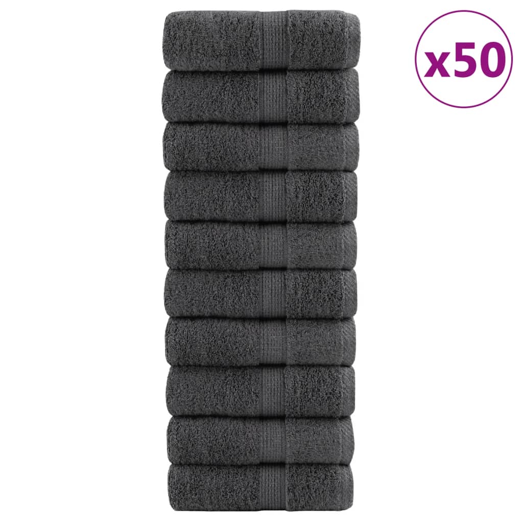 Vidaxl Gäste Wipes Solund 50st 600g m² 30 x 30 cm Anthrazitfarbe