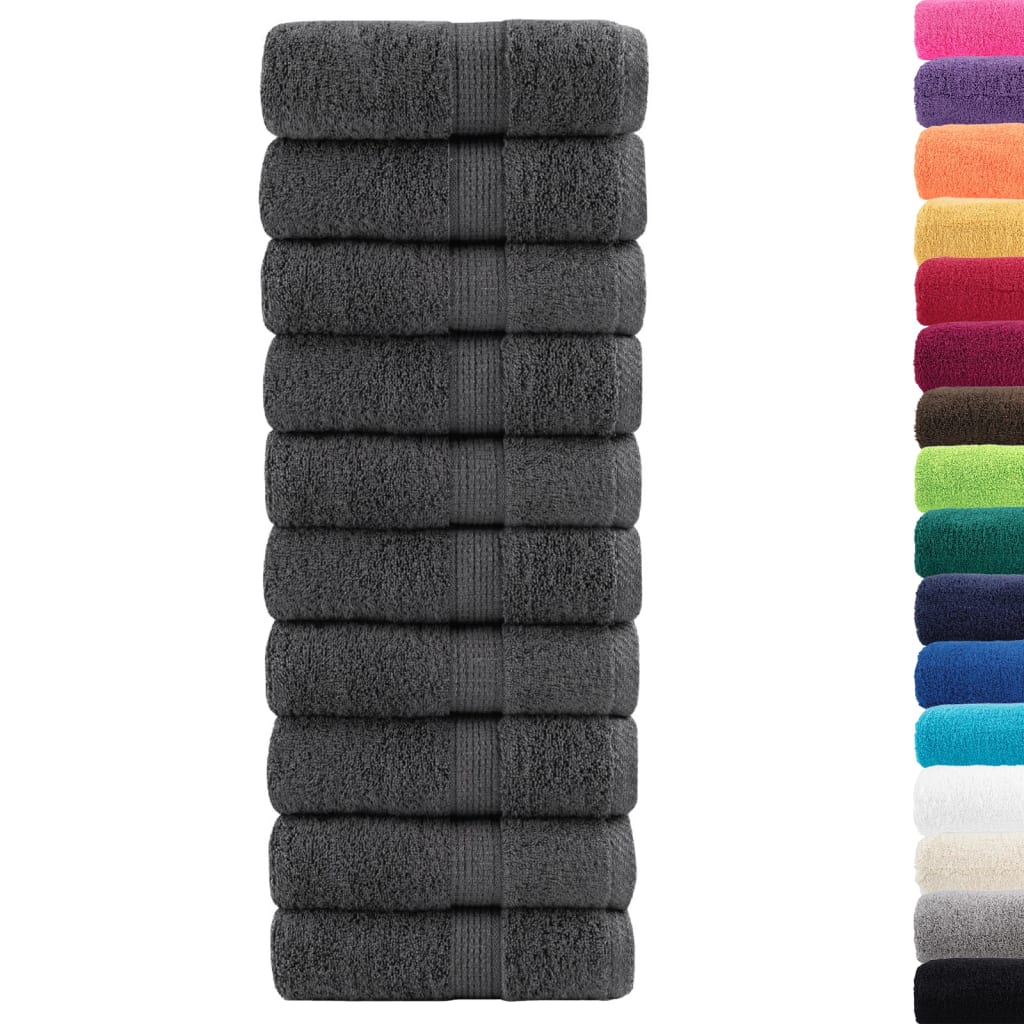 Vidaxx Premium Waschlappen Solund 50 Stück Anthrazit 30x30cm 600 g m²