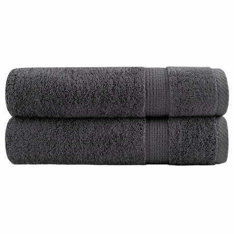 VidaXL Handtücher SOLUND 2 Stk. 600 g m² 50x100 cm Anthrazit