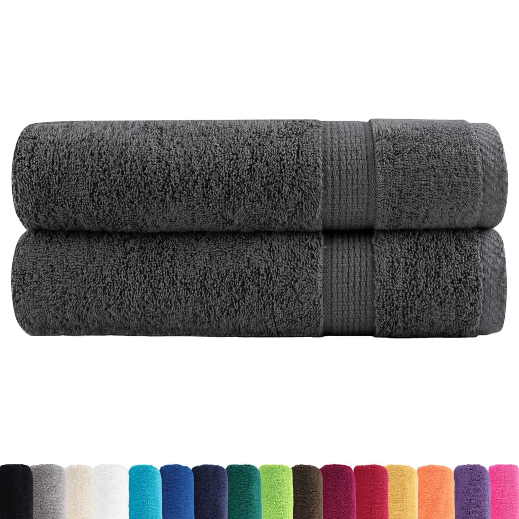 Vidaxl towels Solund 2 pcs 600 g m² 50x100 cm anthracite colored