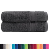 Serviettes Vidaxl Solund 2 PCS 600 g m² 50x100 cm Colores d'anthracite