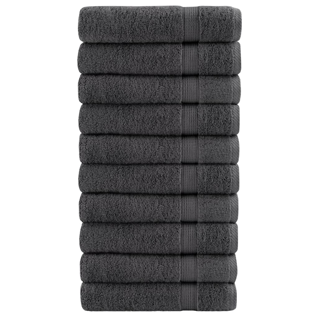 Vidaxx Handtücher Solund 10 Stück 600 g m² 50x100 cm Farbe Anthrazit