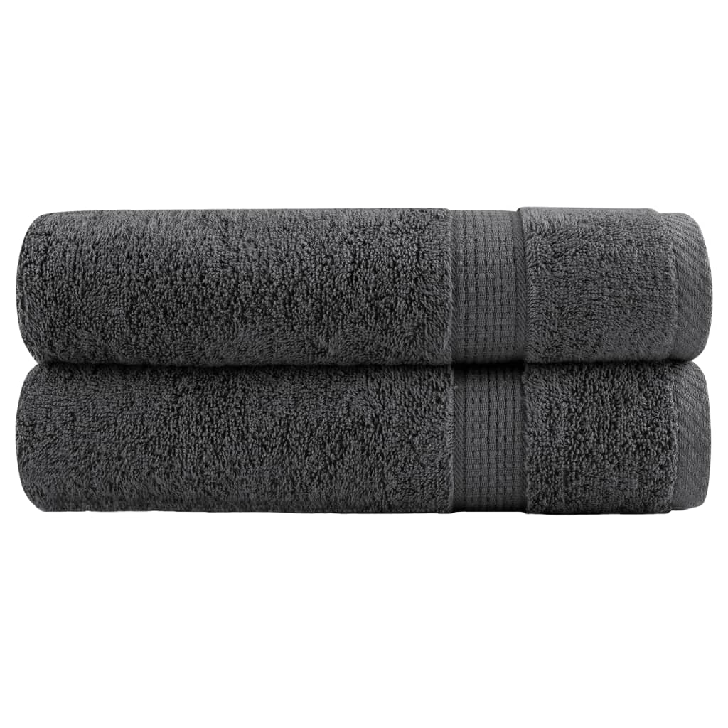 VidaXL Badetücher SOLUND 2 Stk. 600 g m² 70x140 cm Anthrazit