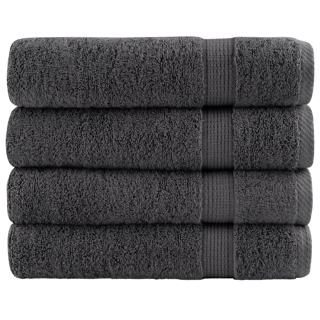 VidaXL Badetücher SOLUND 4 Stk. 600 g m² 70x140 cm Anthrazit