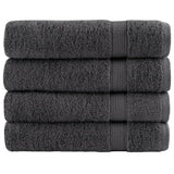 VidaXL Badetücher SOLUND 4 Stk. 600 g m² 70x140 cm Anthrazit