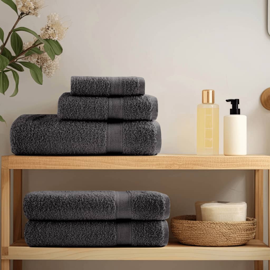 Vidaxl Bath towels Solund 4 pcs 600 g m² 70x140 cm anthracite