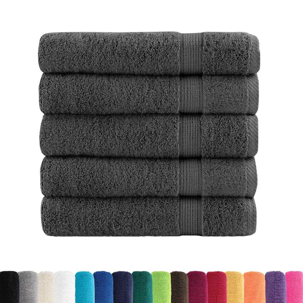 Vidaxl Bath Towels Solund 25 St 600 G m² 70x140 cm Anthracite