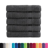 Serviettes de bain vidaxl solund 25 st 600 g m² 70x140 cm anthracite