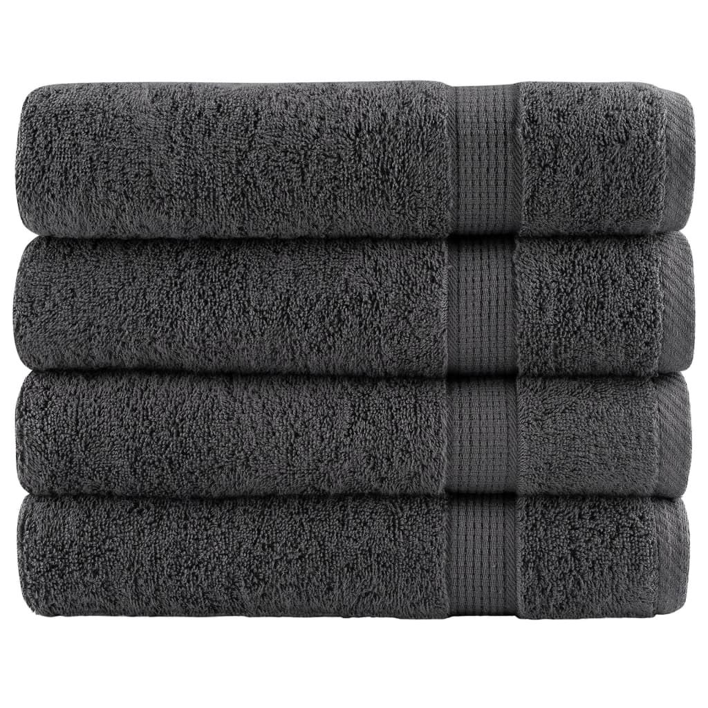 Vidaxx Badetücher Solund 4 Stück 600 g m² 100x150 cm Anthrazit