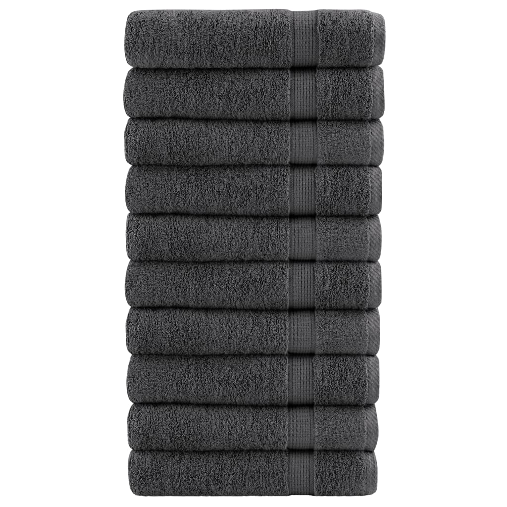 Vidaxx Handtücher Solund 10 Stück 600 g m² 100x150 cm Farbe Anthrazit