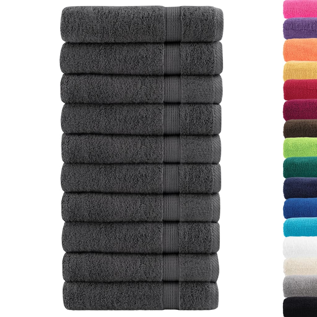 Vidaxx Handtücher Solund 10 Stück 600 g m² 100x150 cm Farbe Anthrazit