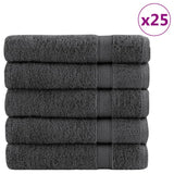 VidaXL Badetücher Solund 25 St. 600 g m² 100x150 cm Anthrazit