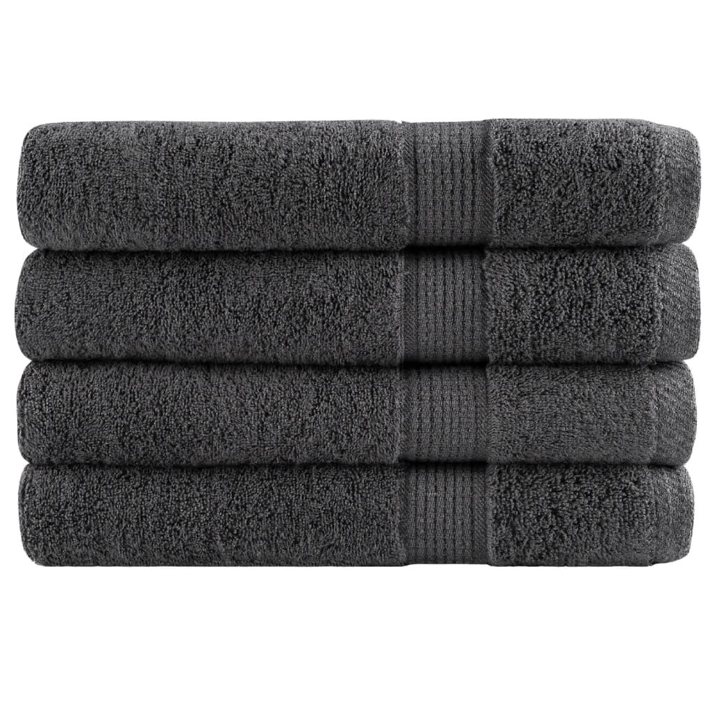 VidaXL Saunatücher Solund 4 Stück 600 g m² 80x200 cm Farbe Anthrazit
