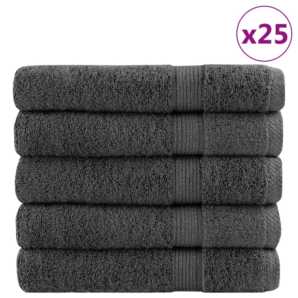 VidaXL Saunatücher Solund 25 Stück 600 g m² 80x200 cm Farbe Anthrazit