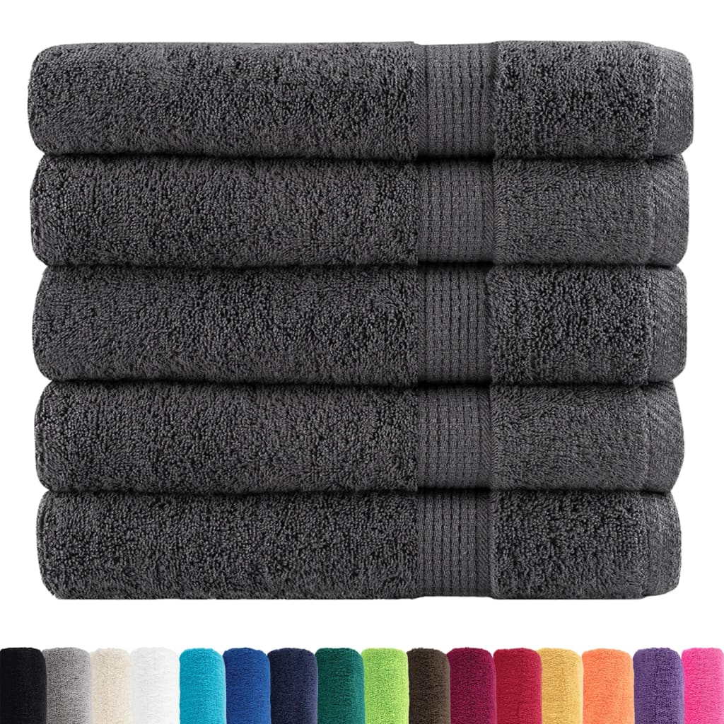 VidaXL Saunatücher Solund 25 Stück 600 g m² 80x200 cm Farbe Anthrazit