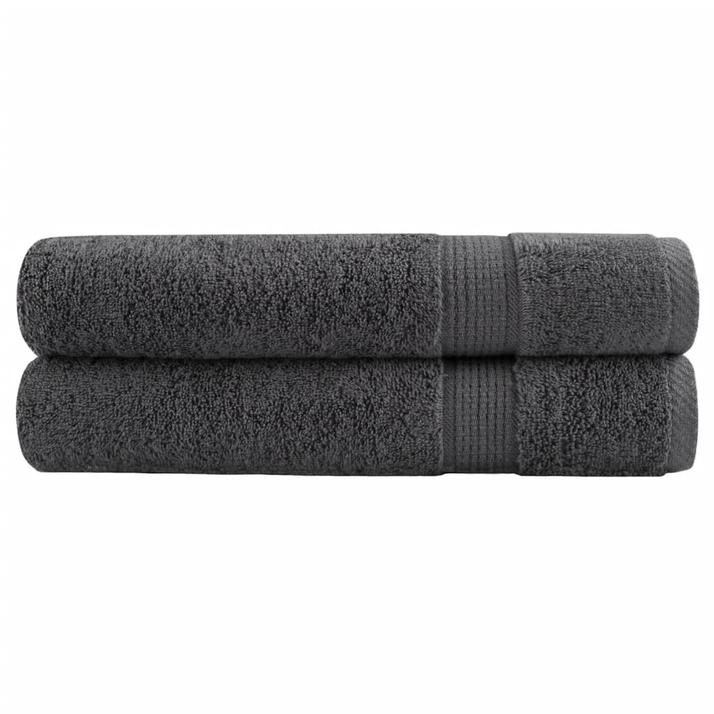 Vidaxx Handtücher Solund 2 Stück 600 g m² 30x50 cm Farbe Anthrazit