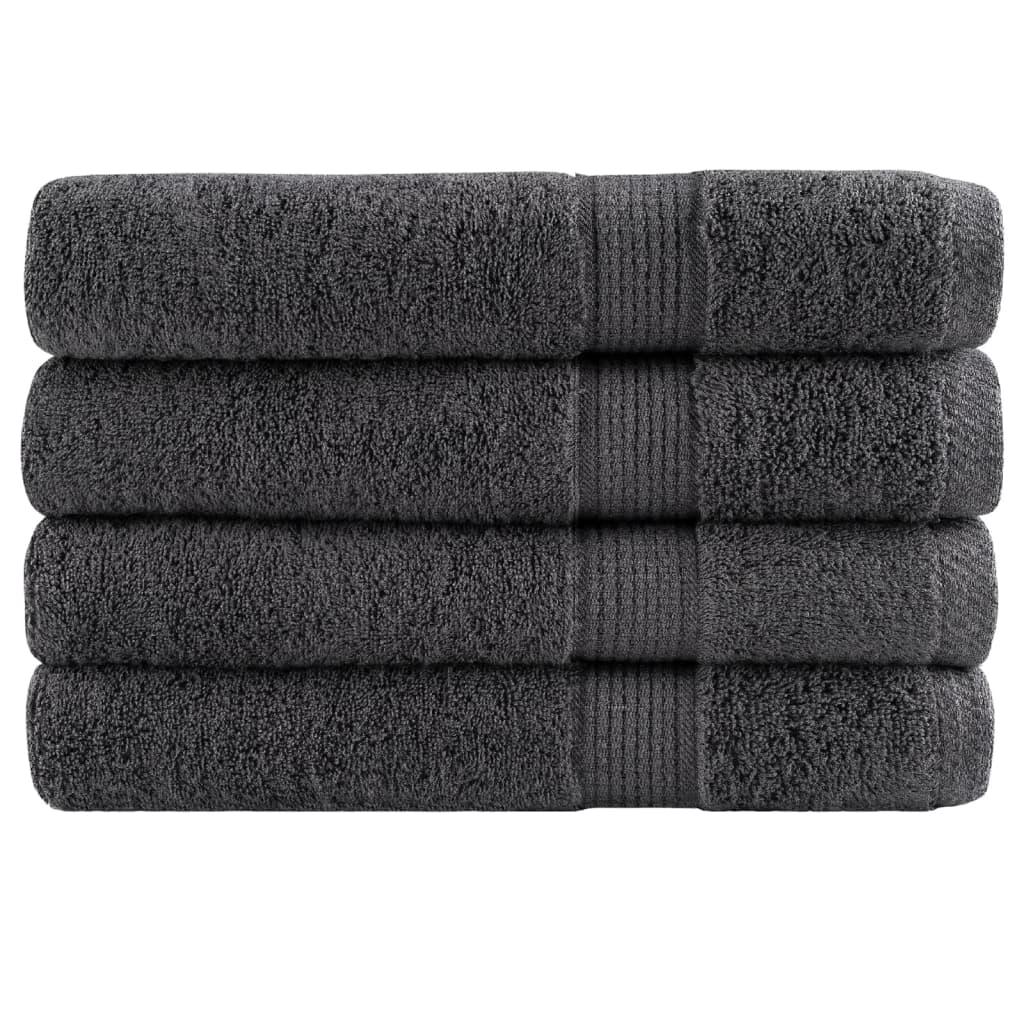 Vidaxx Handtücher Solund 4 Stück 600 g m² 100x200 cm Farbe Anthrazit