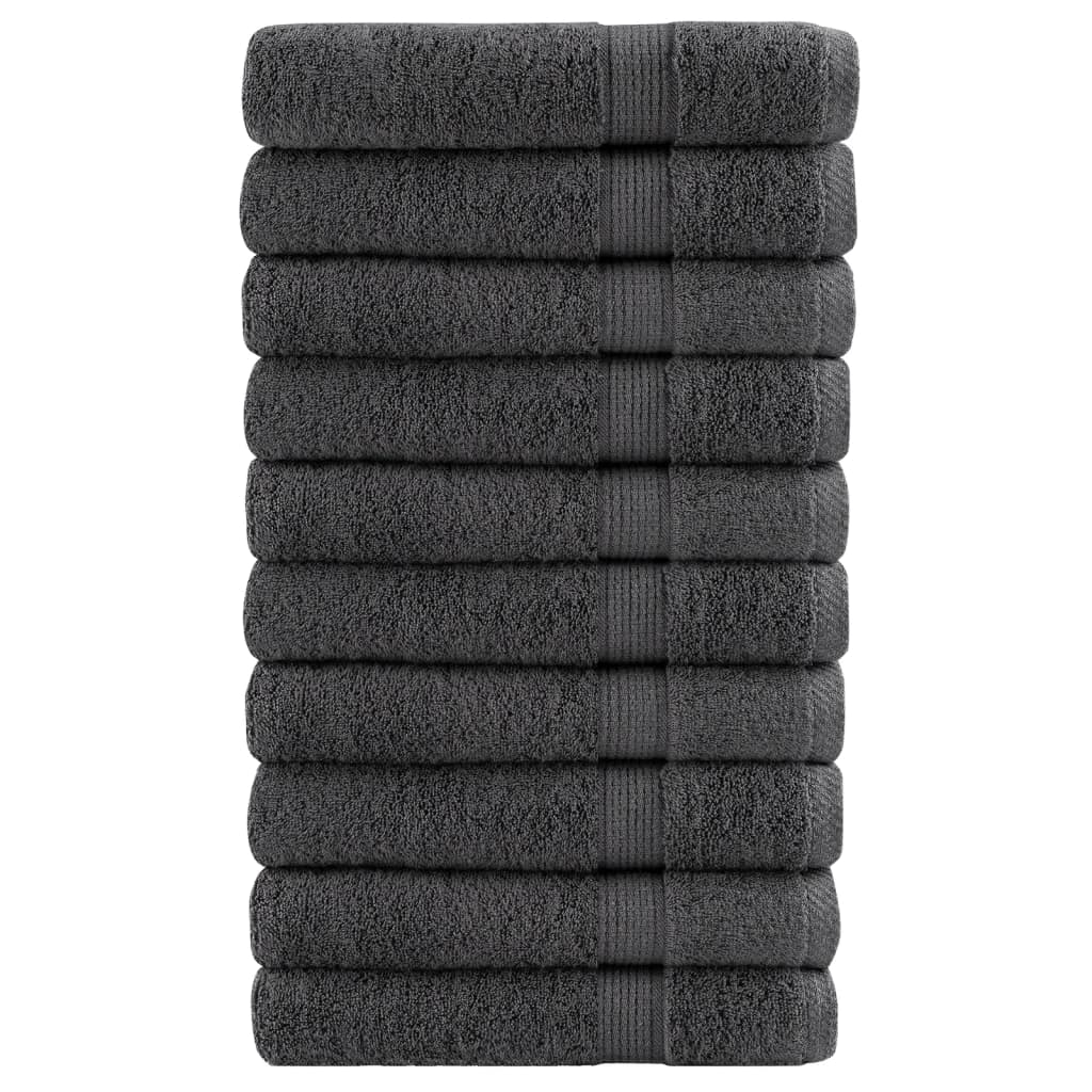 Vidaxx Handtücher Solund 10 Stück 600 g m² 100x200 cm Farbe Anthrazit