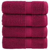 Vidaxl Guest Wipes Solund 4 PCS 600 G m² 30x30 cm Bordeaux Rød