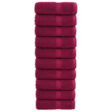 Vidaxx Premium Waschlappen solund 10 Stück weinrot 30x30 cm 600 g m²