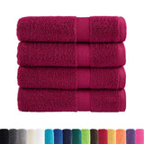 Vidaxl Towels Solund 4 pcs 600 g m² 50x100 cm Bordeaux red