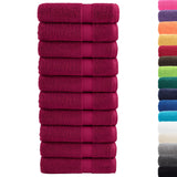 Vidaxl Towels Solund 10 pcs 600 g m² 50x100 cm Bordeaux red