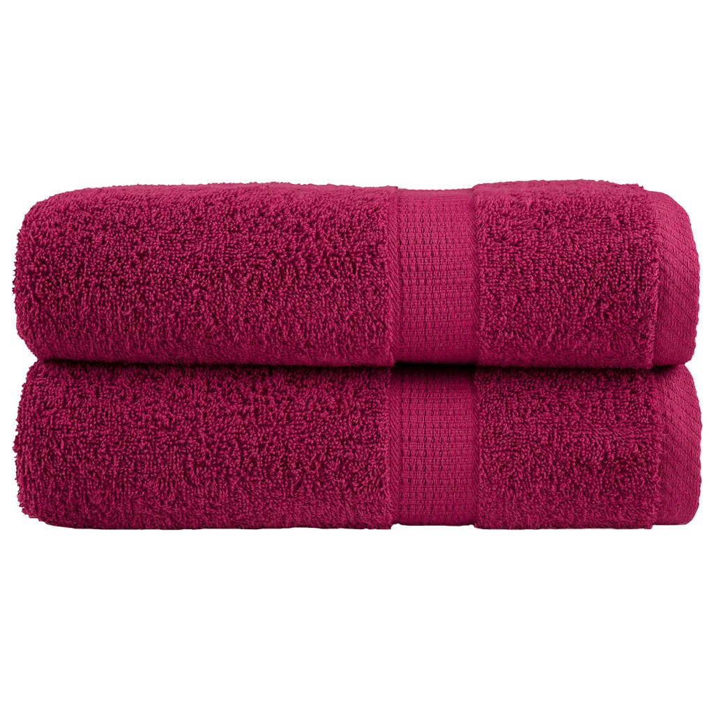 Vidaxl Bath towels Solund 2 pcs 600 g m² 70x140 cm Bordeaux red