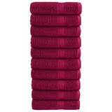 Vidaxl Bath towels Solund 10 st 600 g m² 70x140 cm Bordeaux red