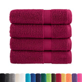 Vidaxl Bath Towels Solund 4 PCS 600 G m² 100x150 cm Bordeauxrode