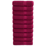 Vidaxl Bad Towel Folits 10 PCS 600 g m²pose 100x150 cm Borddeaux