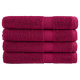 Vidaxx Saunatücher Solund 4 St. 600 g m² 80x200 cm bordeaux