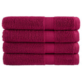 Vidaxl sauna towels Solund 4 pcs 600 g m² 80x200 cm Bordeaux