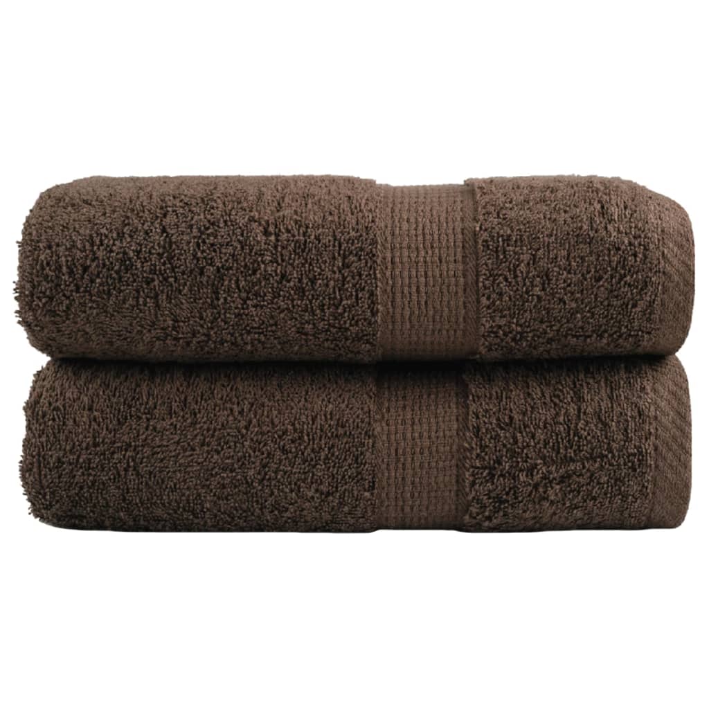 VidaXL Gästetücher SOLUND 2 Stk. 600 g m² 30x30 cm braun