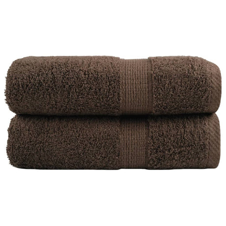 VidaXL Gästetücher SOLUND 2 Stk. 600 g m² 30x30 cm braun