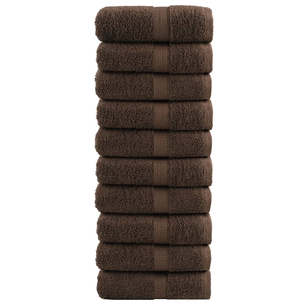 Vidaxl Guest wipes Solund 10 st 600 g m² 30x50 cm brown