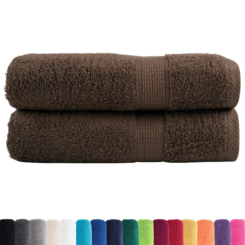 Vidaxl Towels Solund 2 pcs 600 g m² 50x100 cm brown