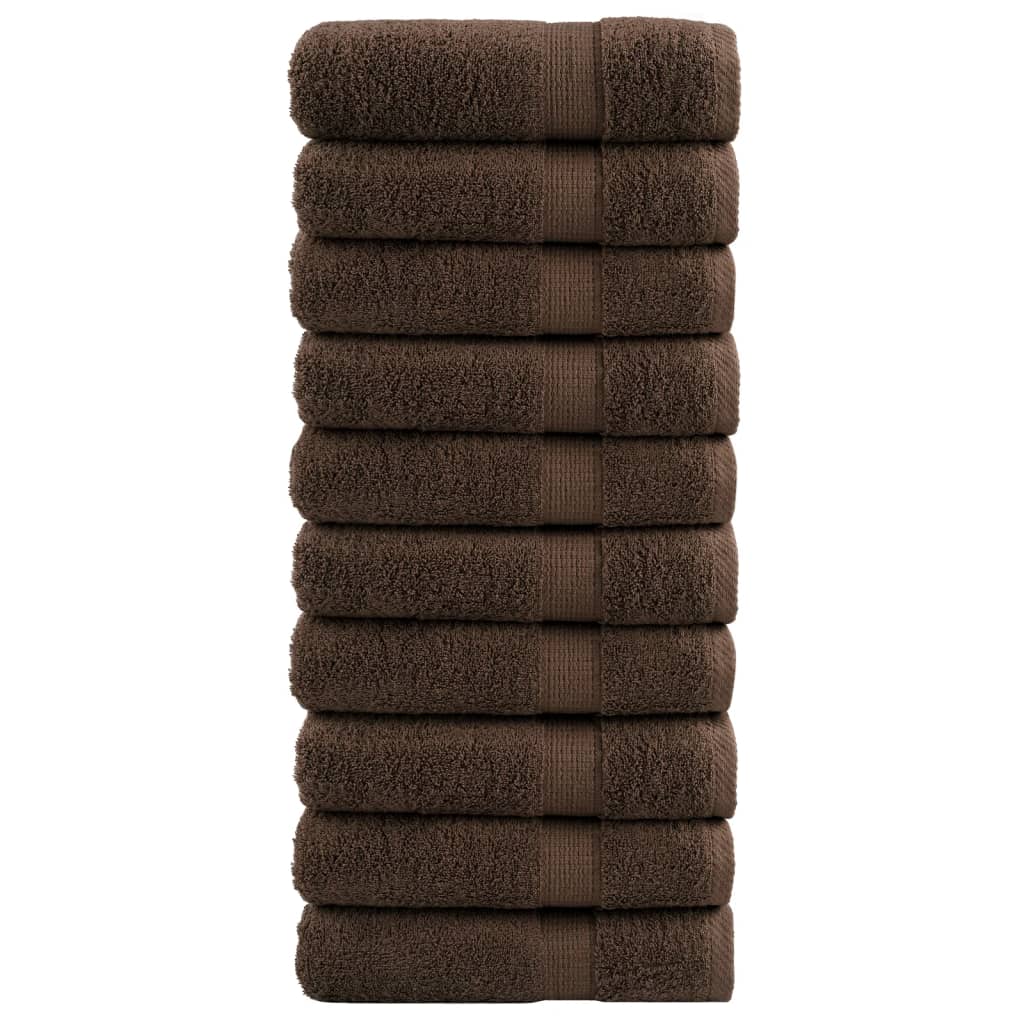 Vidaxx Handtücher Solund 10 Stück 600 g m² 50x100 cm braun