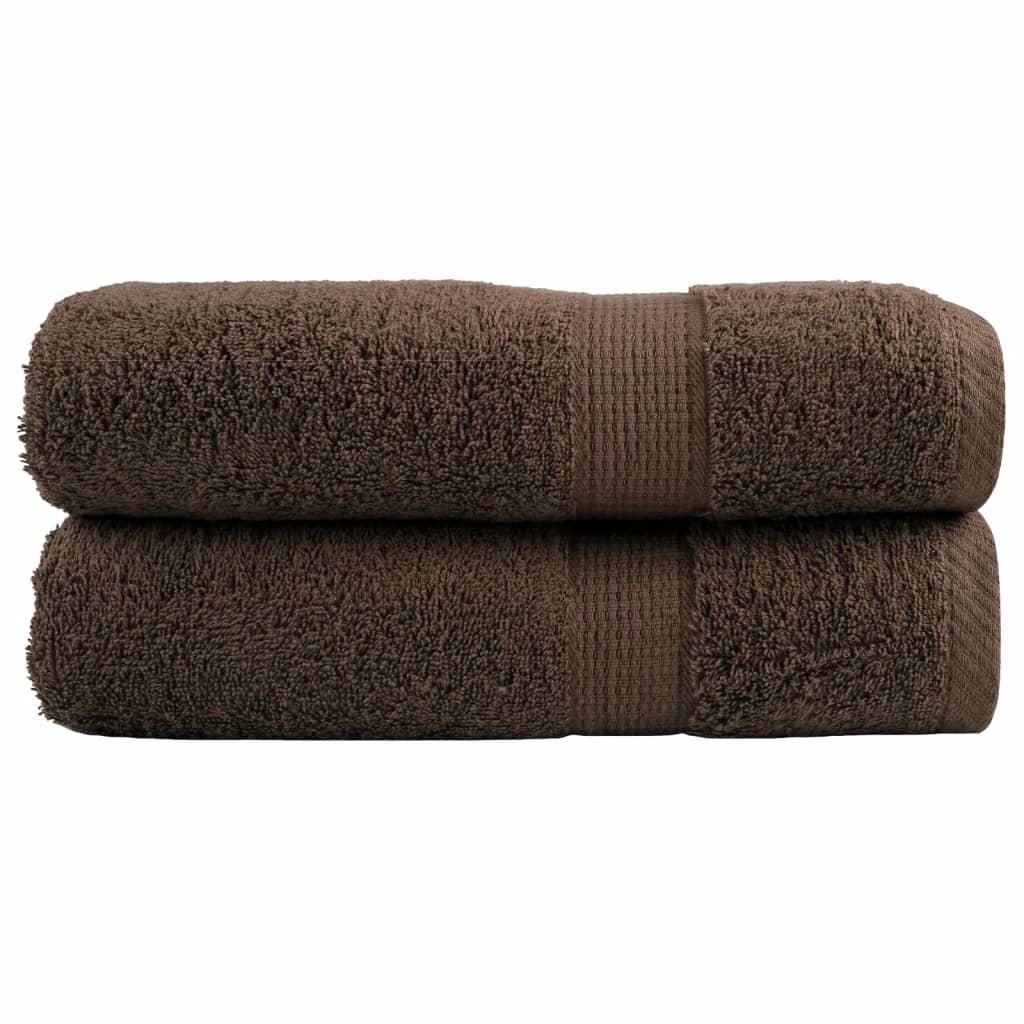 VidaXL Badetücher Solund 2 Stk. 600 g m² 70x140 cm braun